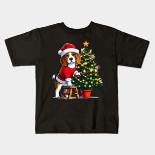 Beagle Dog Christmas Kids T-Shirt